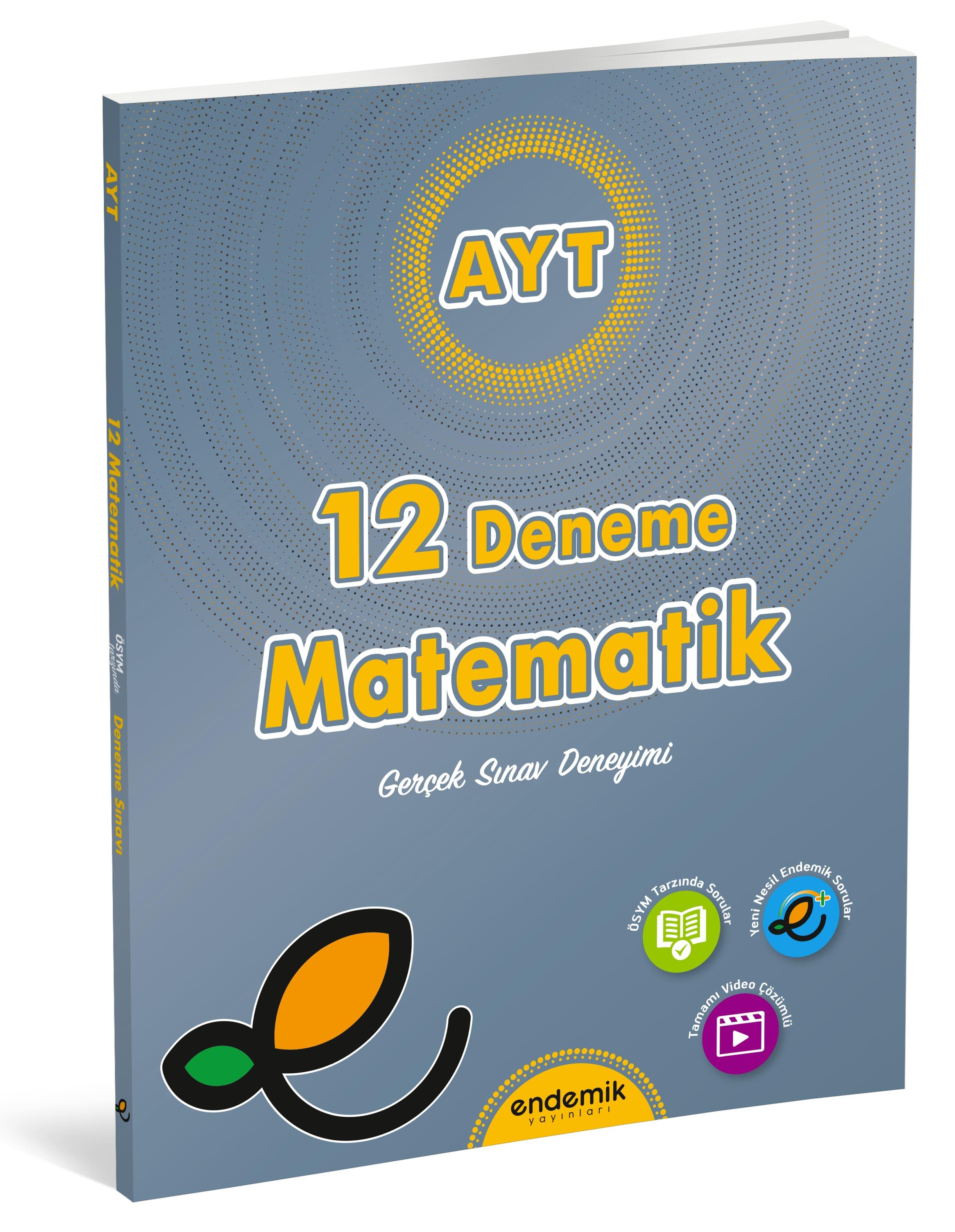 Endemik Yayınları AYT MATEMATİK 12'li DENEME SINAVI